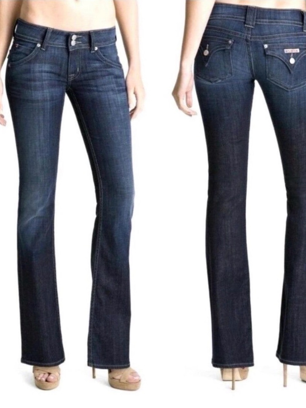 Y2K Hudson Signature Bootcut Jeans Medium Wash Flap Pocket